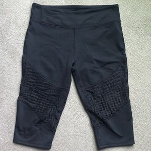 Fabletics black mesh capris